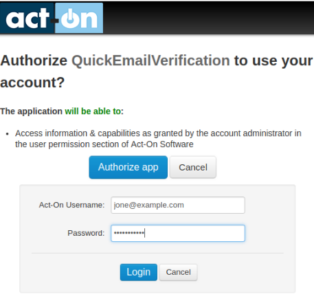 Act-On login