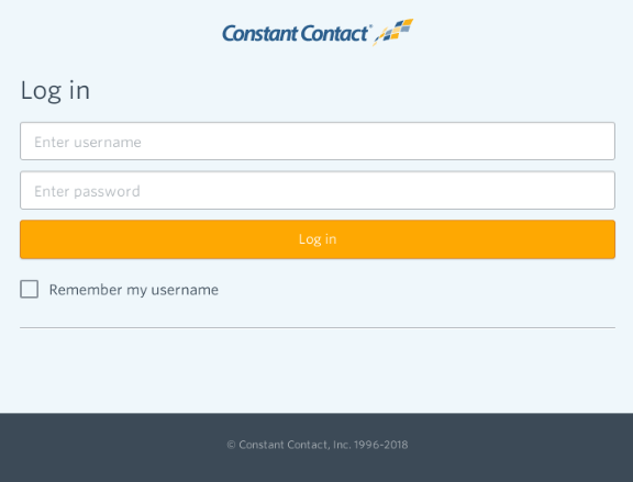 ConstantContact login