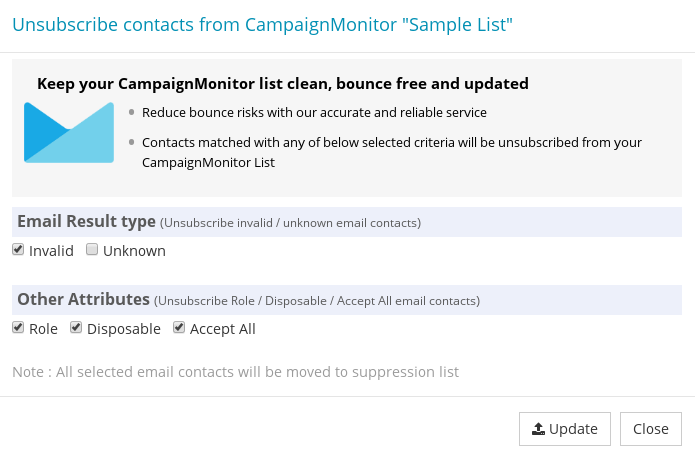 Options to export CampaignMonitor Subscriber List