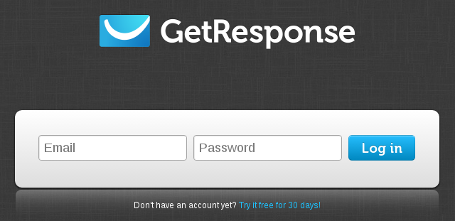 GetResponse login