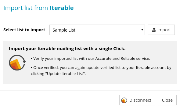 Import List from Iterable