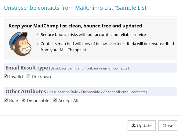 Update Mailchimp Subscriber List