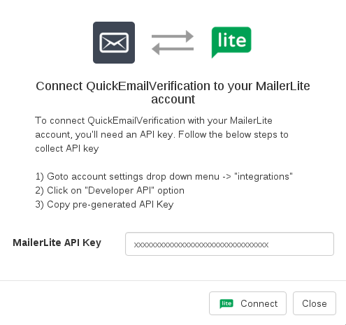 Connect with MailerLite