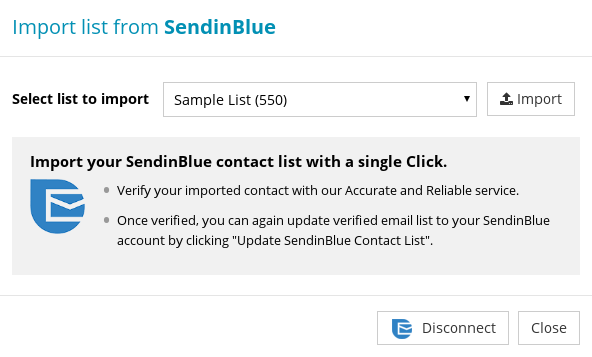 Import Contact List from SendinBlue