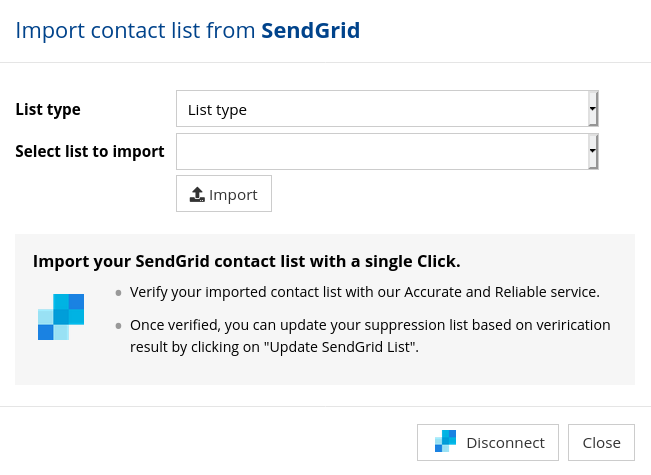 Import Contact List from SendGrid
