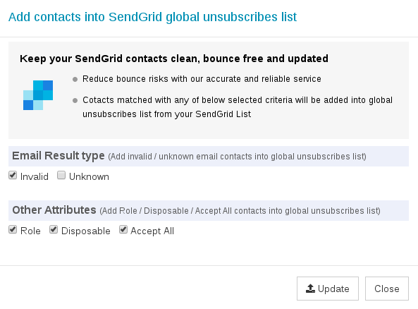 Options to export SendGrid Contact List