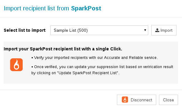 Import Recipient List from SparkPost