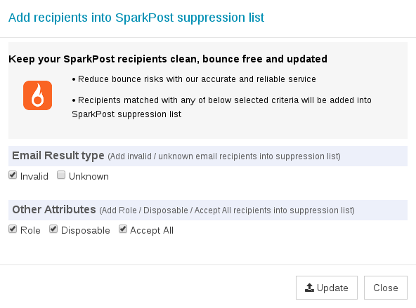 Options to export SparkPost Recipient List