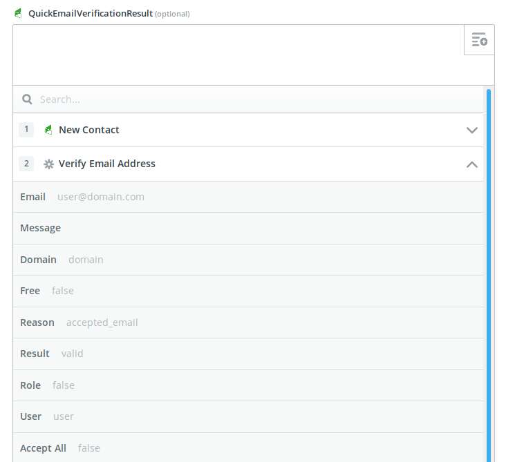 Set verification results to custom fields